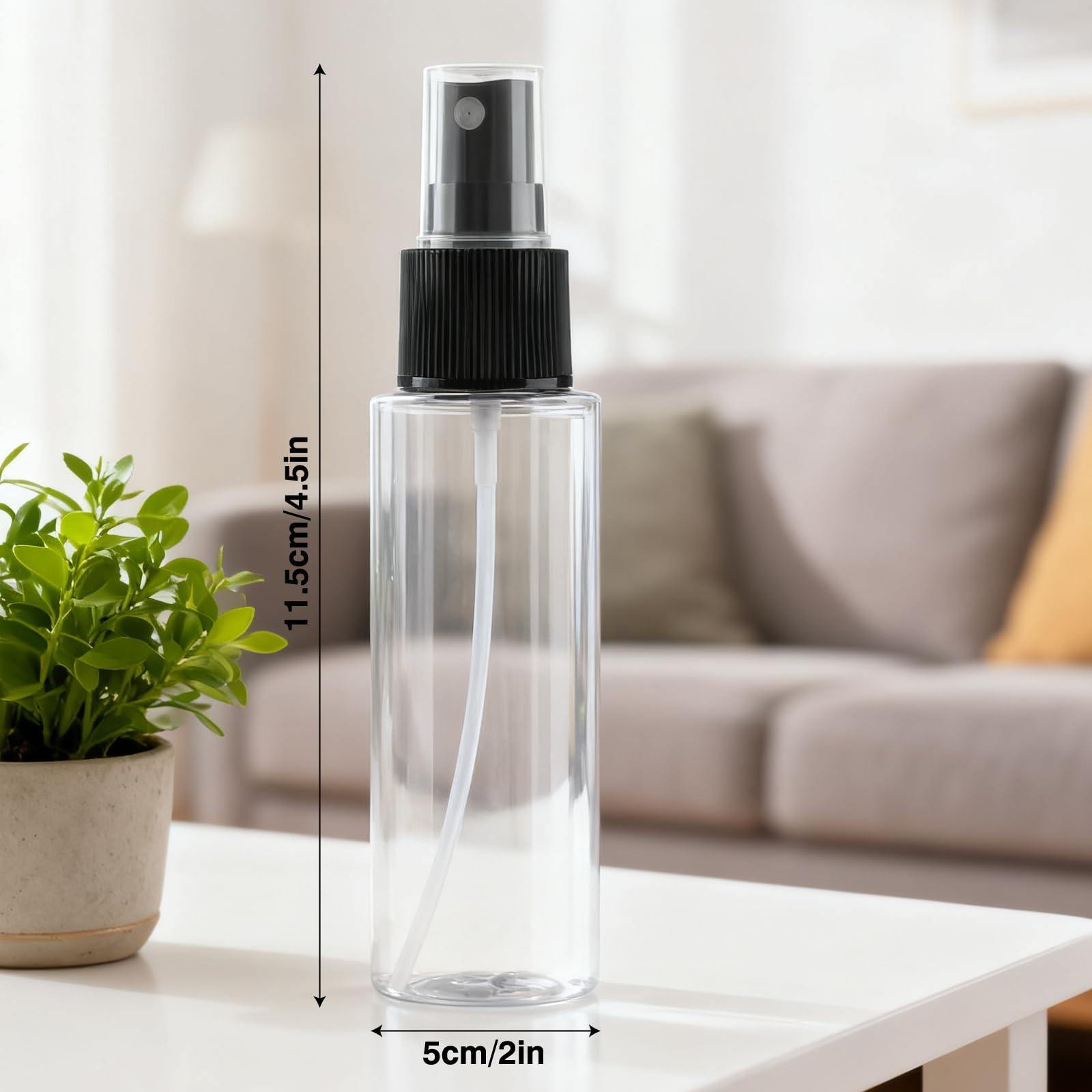 Envase plástico transparente Gungtien 80 ml, ideal para líquidos ligeros