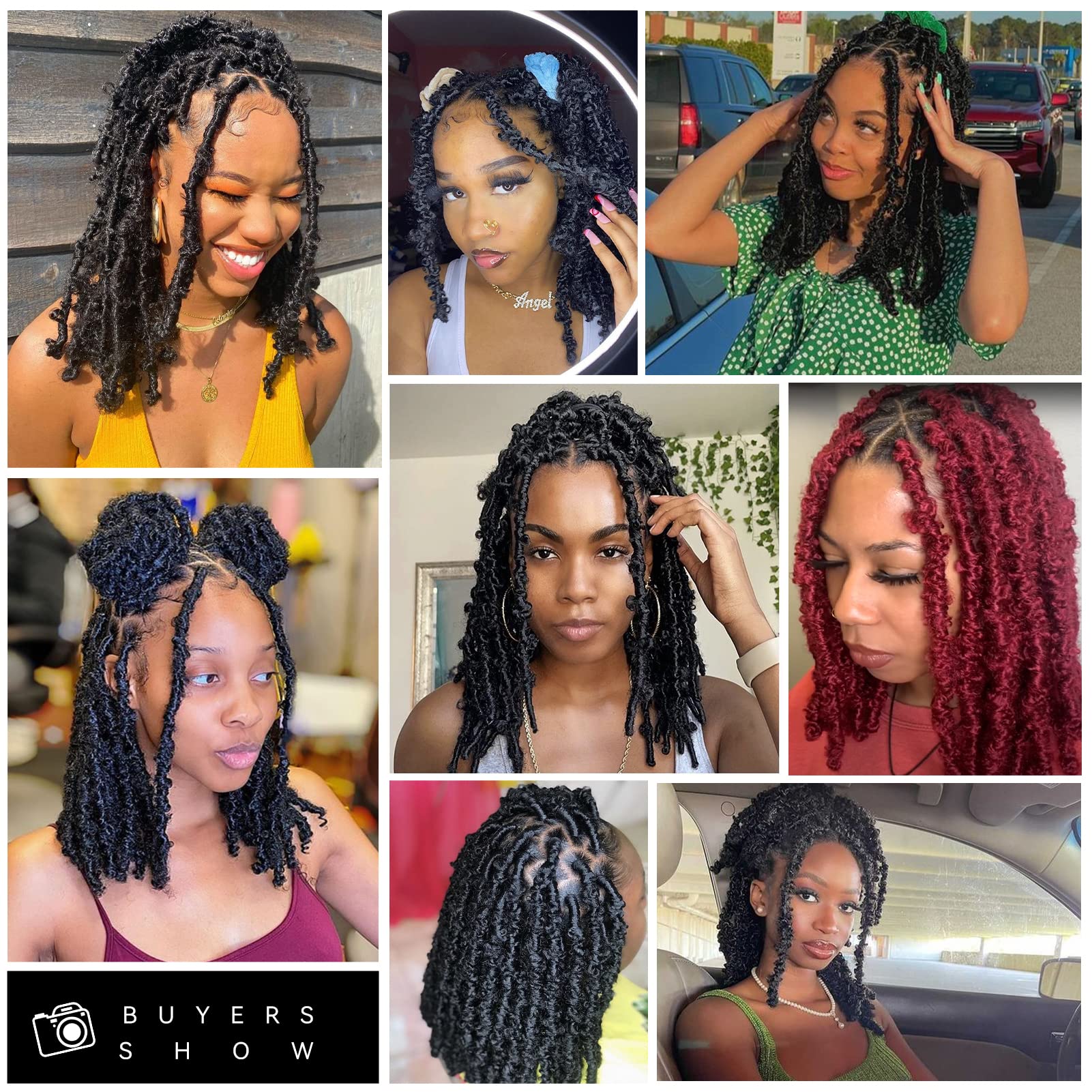 GUOHUI Locs mariposa, doce mechas por paquete para volumen equilibrado.