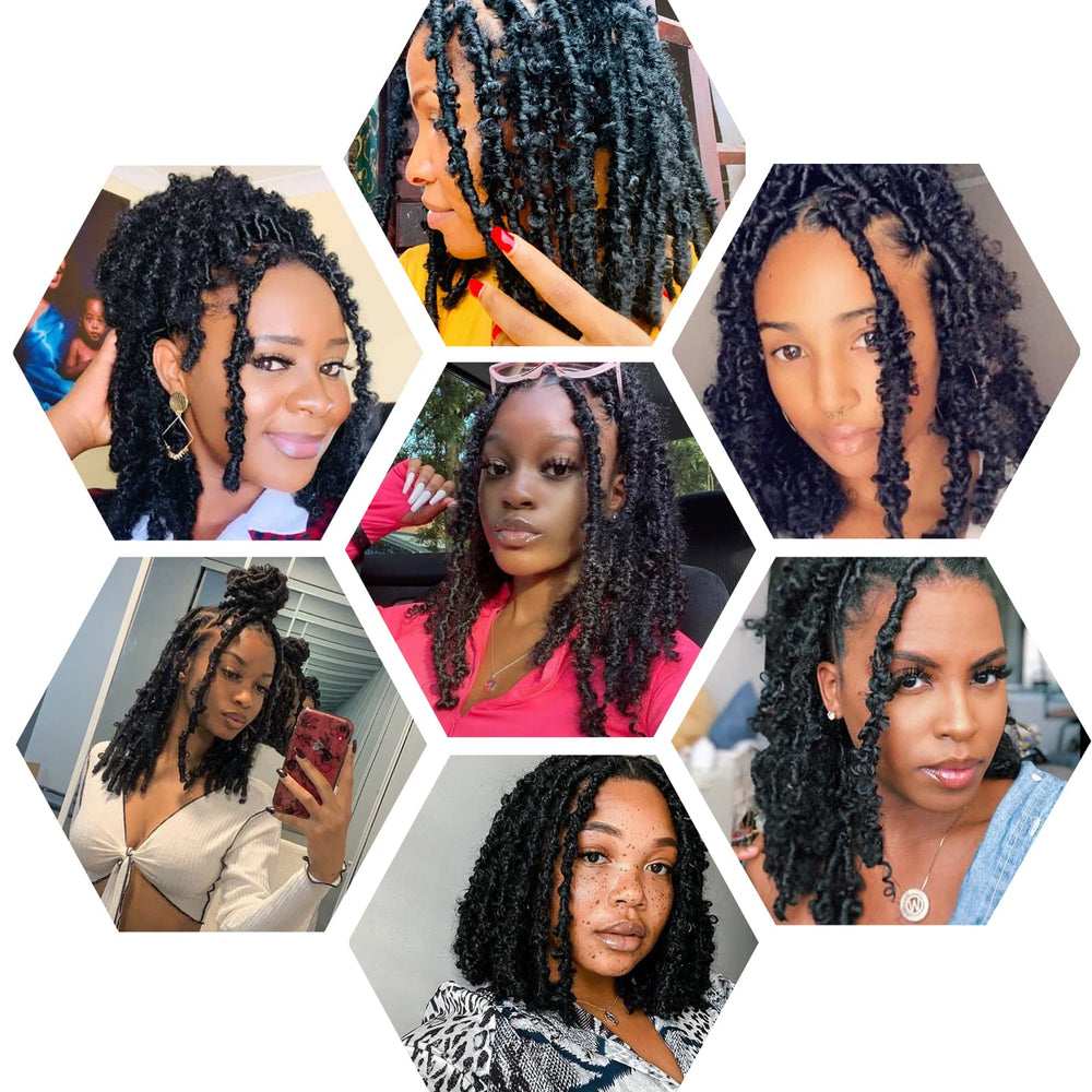 GUOHUI Locs mariposa, uso diario cómodo para mujeres y niñas.