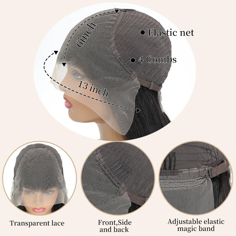 Peluca Gurdan 32p, talla mediana con correas y 4 peines para fijar