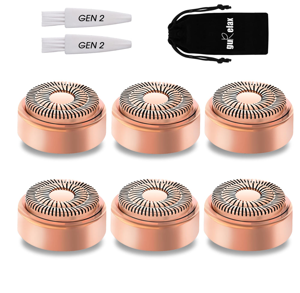 Gurelax cabezas de repuesto para Flawless Gen 2 con oro 18K para un deslizamiento suave