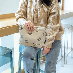 Cremallera suave de la bolsa GUTGNK en beige, almacenamiento seguro.