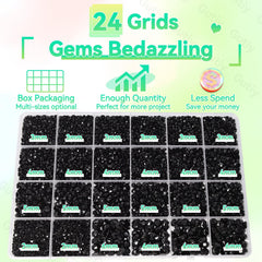 Gutiy piedras resina negra 3mm, facetadas para destellos suaves en manualidades.