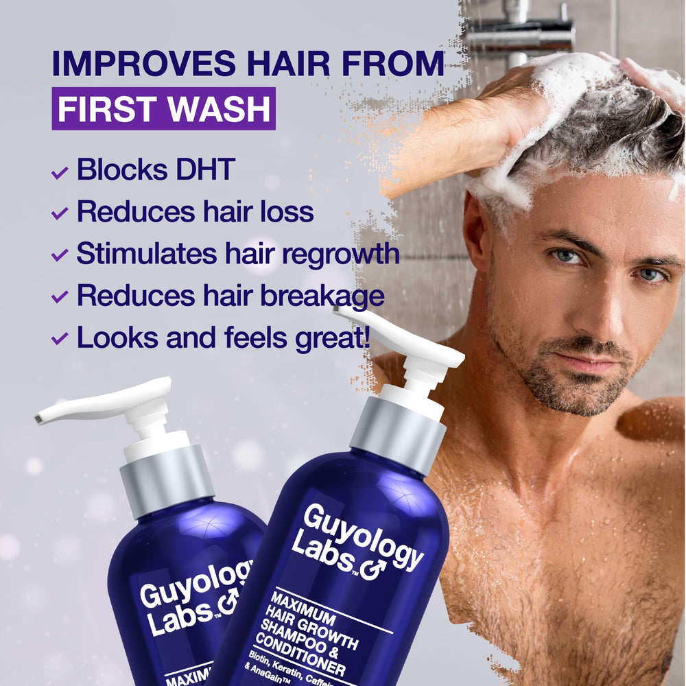 Illustration of Guyology Labs AnaGain ingredients supporting healthy follicles.