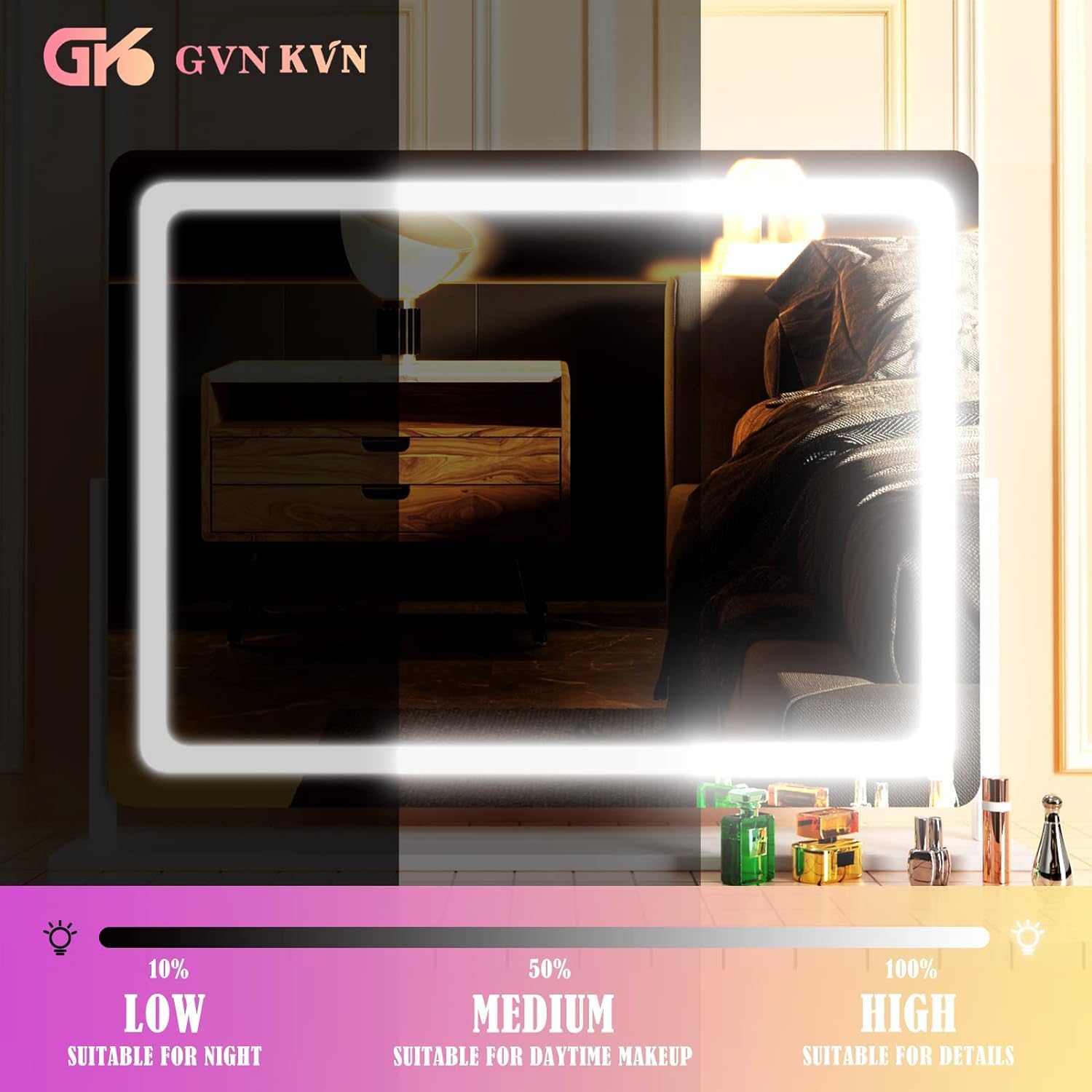 Gvnkvn Control tactil para ajustar brillo y temperatura de color