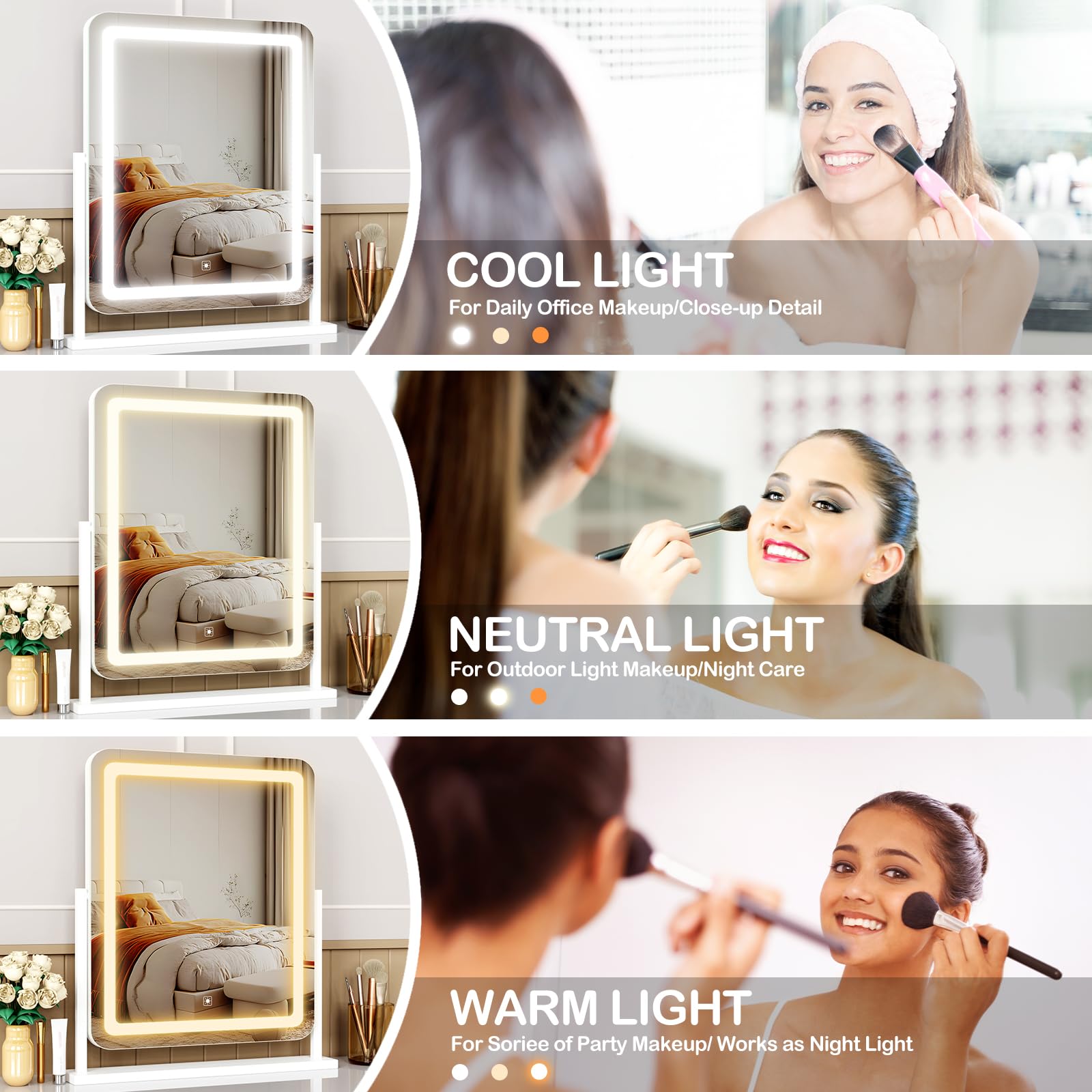 Miroir Gvnkvn, usage quotidien et transport facile grâce à la conception légère.