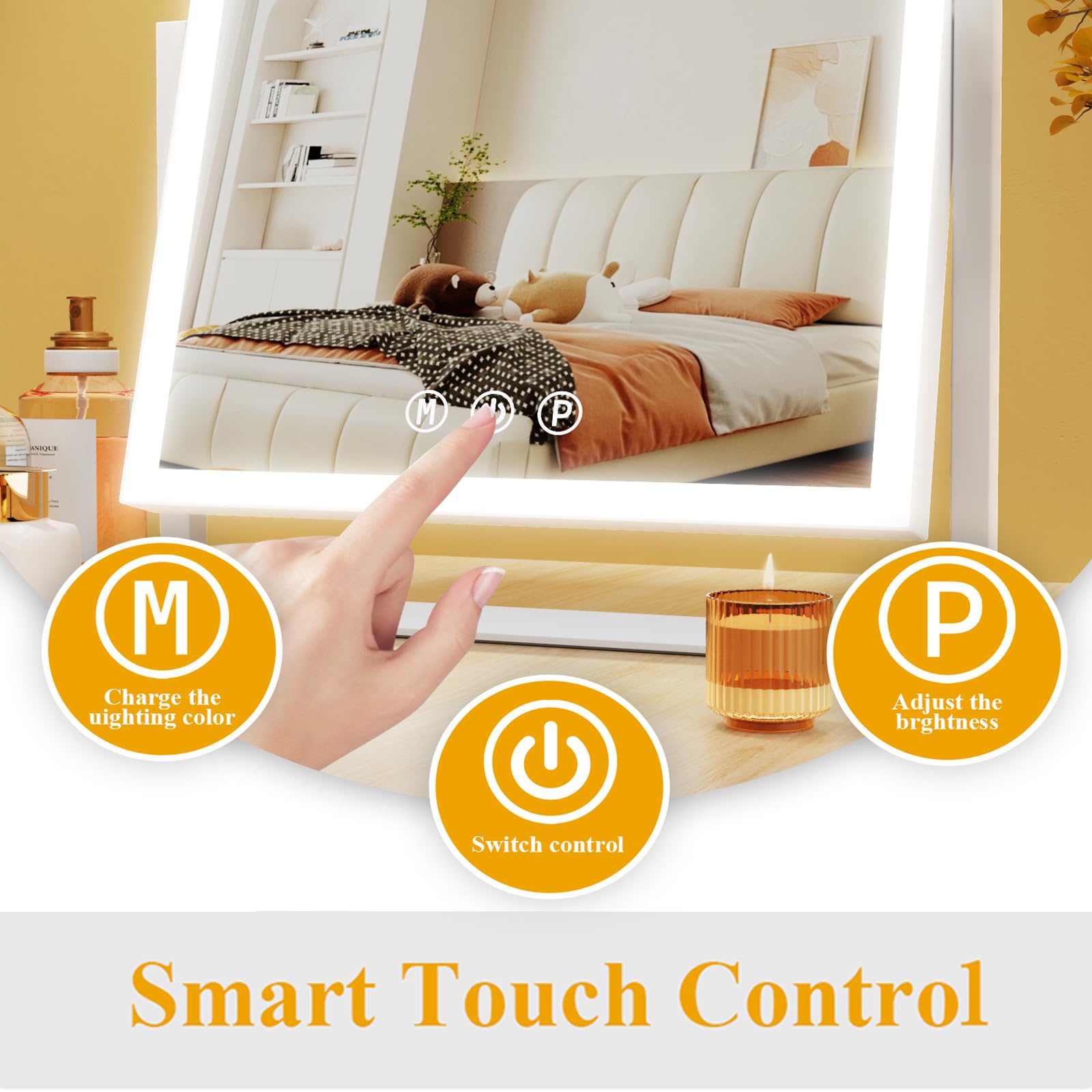Espejo Gvnkvn con rotación de 360° para ángulo perfecto.