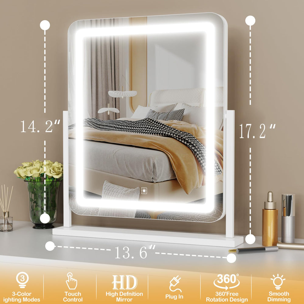 Grand miroir pour une vue claire lors du maquillage quotidien.
