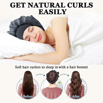 Gwabee cinta de 70 pulgadas para rizos nocturnos en cabello largo.