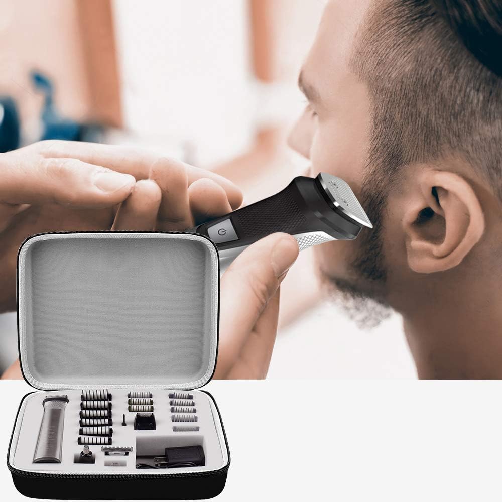 GWCASE ranuras de espuma protegen cada accesorio de Philips Norelco.