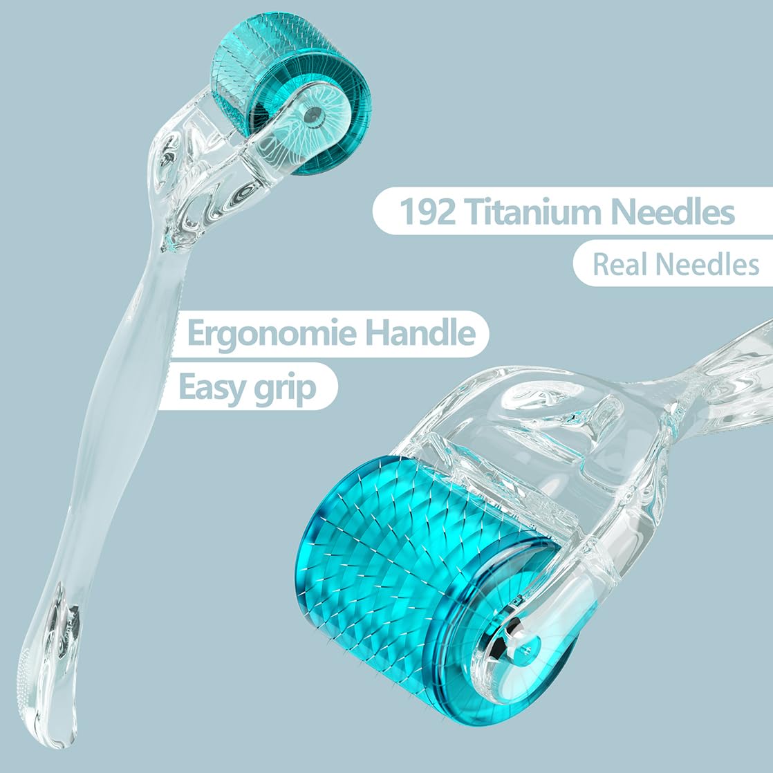 GXBRSY Derma Roller con diseño ergonómico para un manejo cómodo.