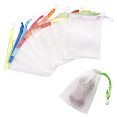 GXLWJXWLV jabon de malla 10 piezas para exfoliar suave y crear espuma rica.