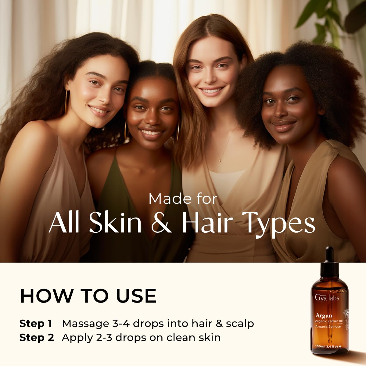 Gya Labs Argan Hair Revival Oil: aceite de argán puro para uso DIY