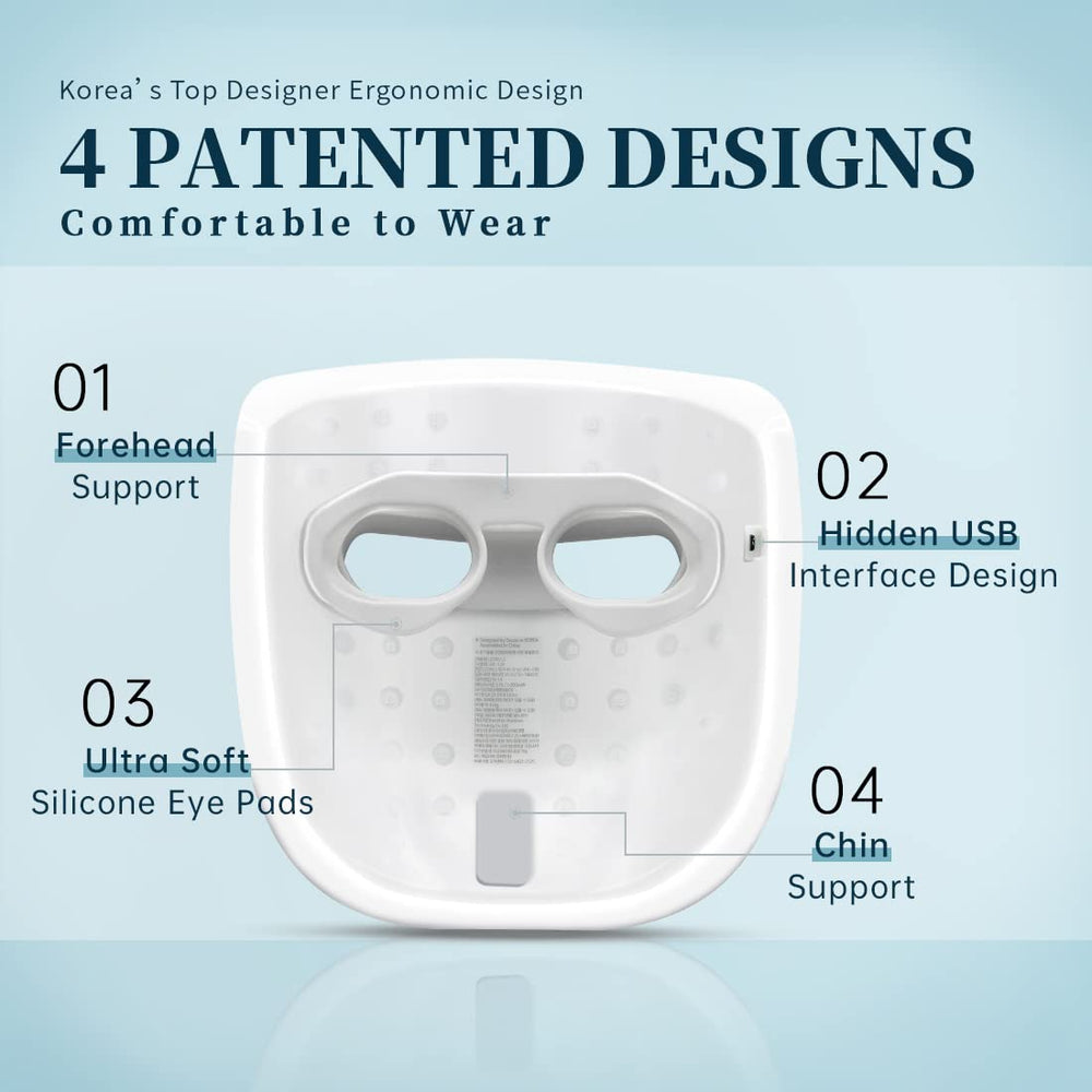 GYH Masque LED avec support yeux en silicone protégeant pendant l’usage.