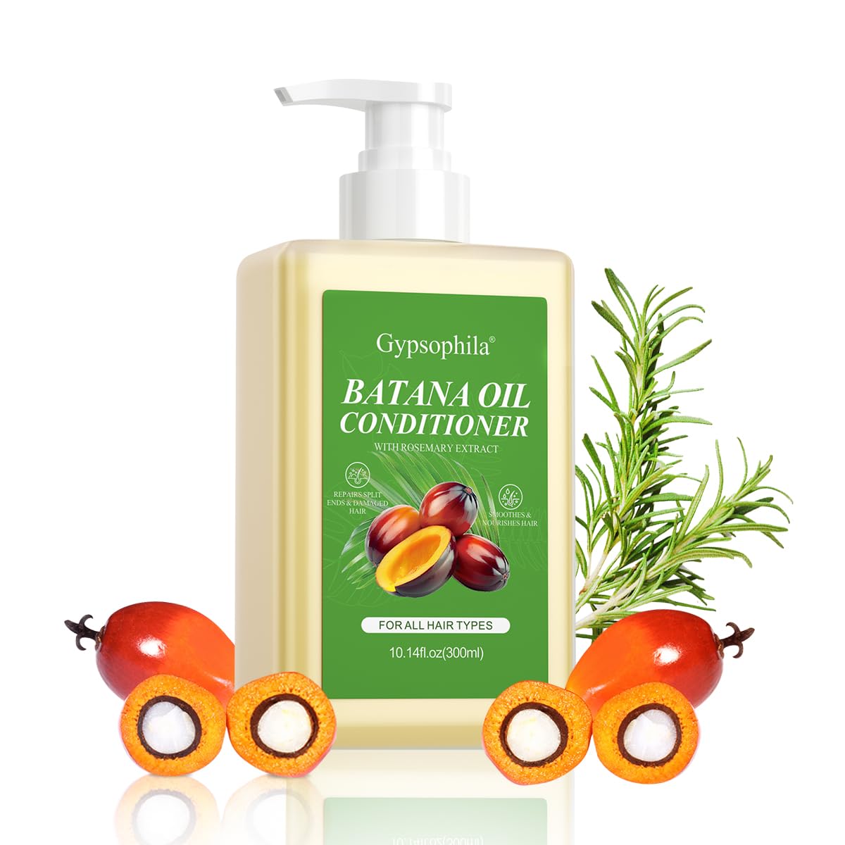 La botella del acondicionador Gypsophila Batana para uso diario y cuidado suave.