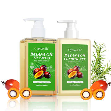 Gypsophila Batana Champú botella muestra fórmula nutritiva para cabello suave.