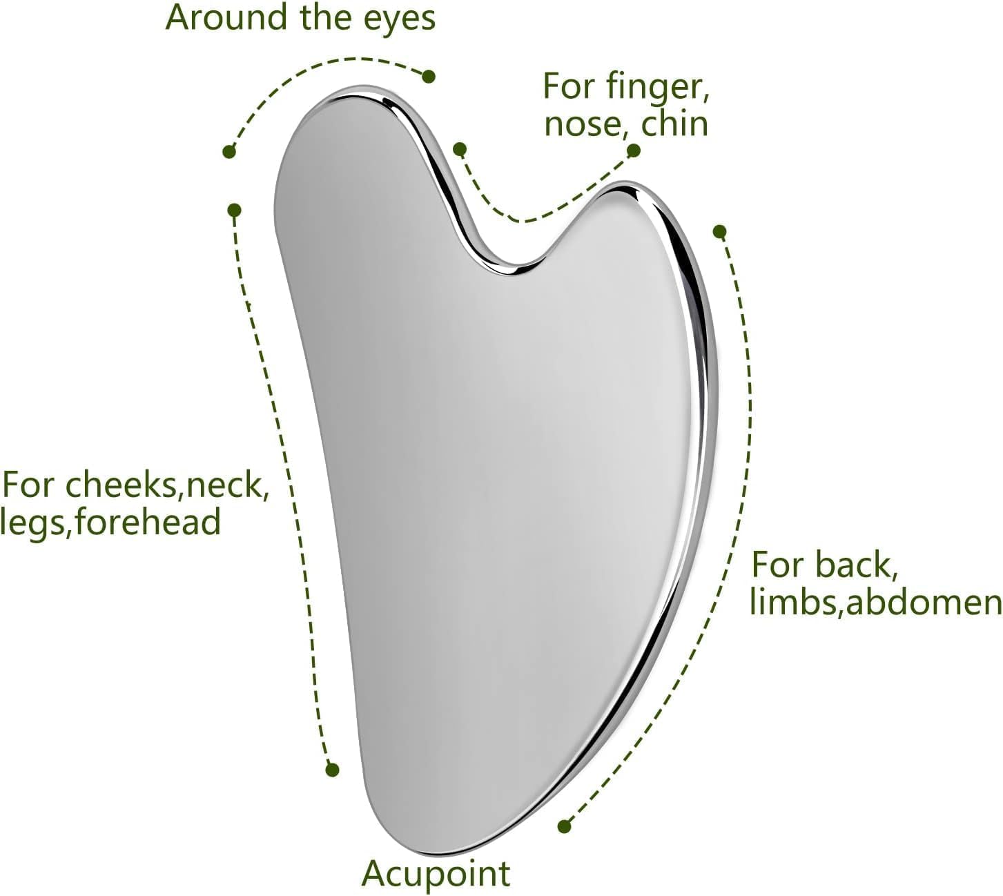 GYQORPHA Gua Sha en mano para masaje suave de la mandíbula