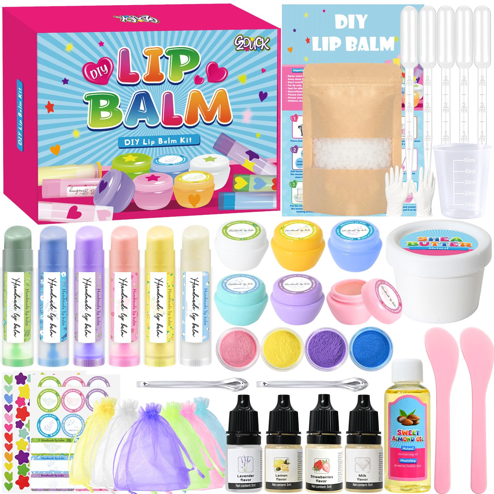 GZDUCK conjunto para elaboración de labial: ingredientes base seguros