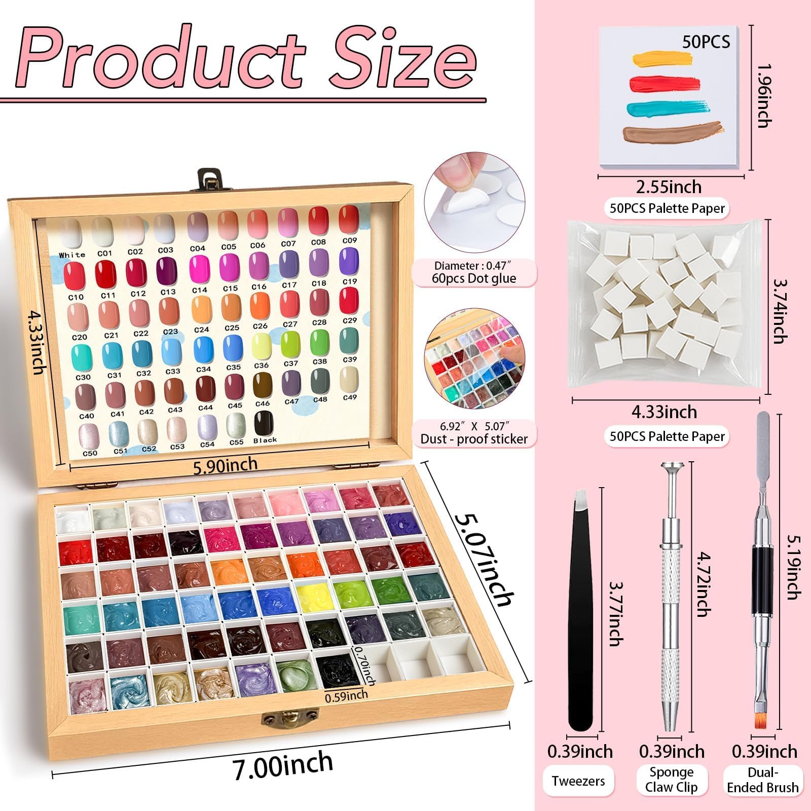 GZIXBDA kit-outils précision pour ongles et design détaillé.