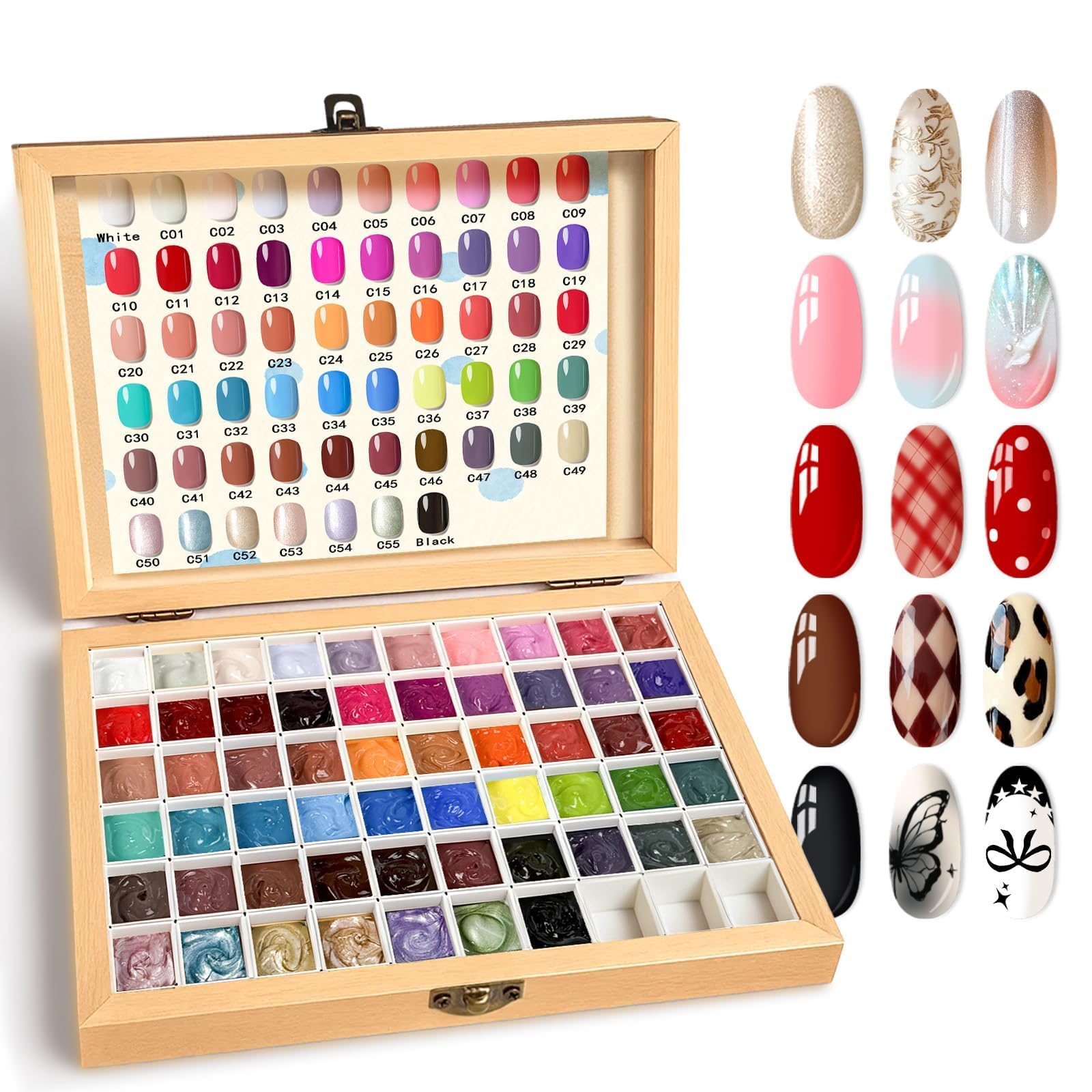 GZIXBDA palette gel 57 couleurs ombre pour dégradés riches et durables.