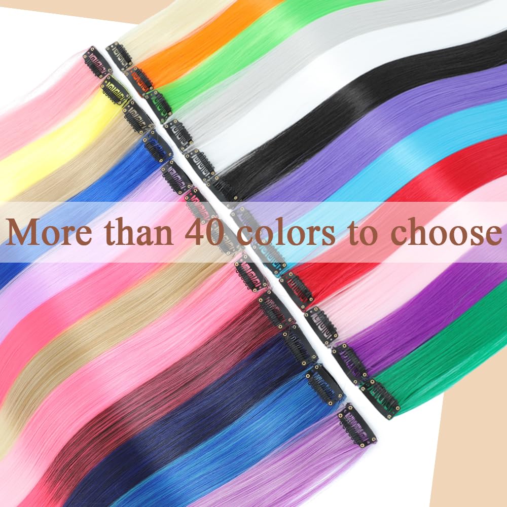GZVIS clips para pelo rosa intenso para tu peinado de fiesta y cambio de estilo