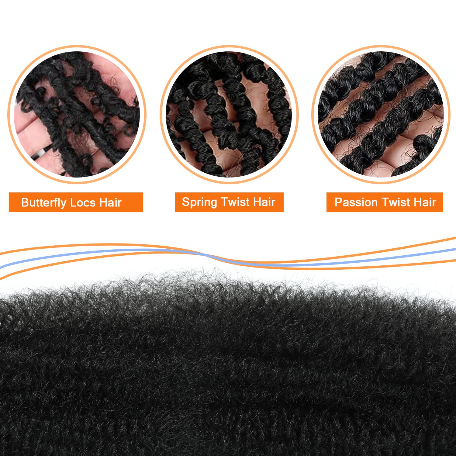 GZVIS Ligereza y suavidad para trenzas Afro Twist.
