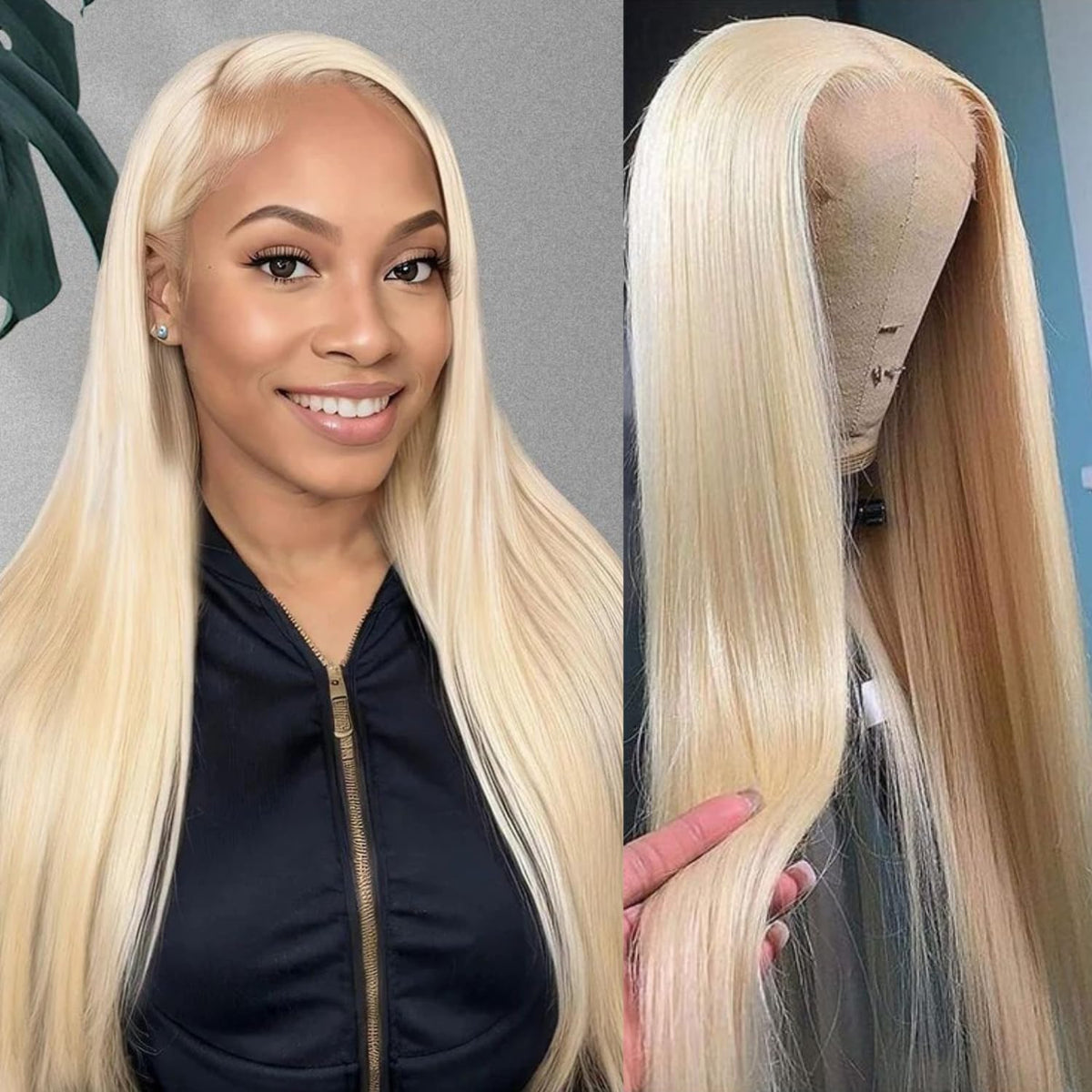 Peluca frontal de encaje GZX 613 rubia, 20 pulgadas, ideal para look diario.