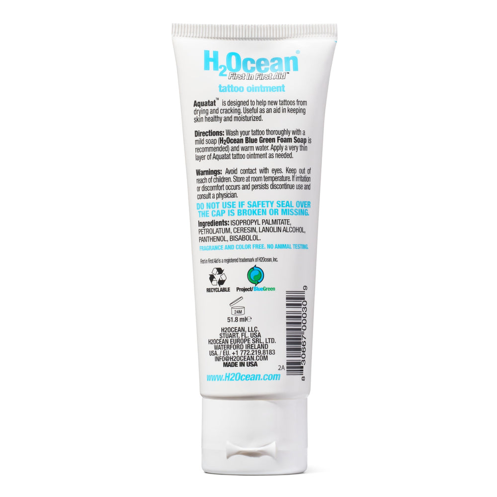H2Ocean Aquatat crema cuidado tatuaje ayuda a curación suave