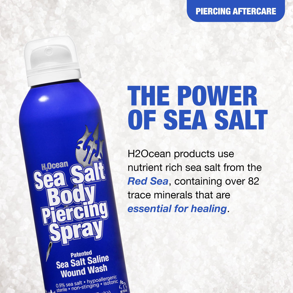 Envase y etiqueta de H2Ocean para uso en casa.