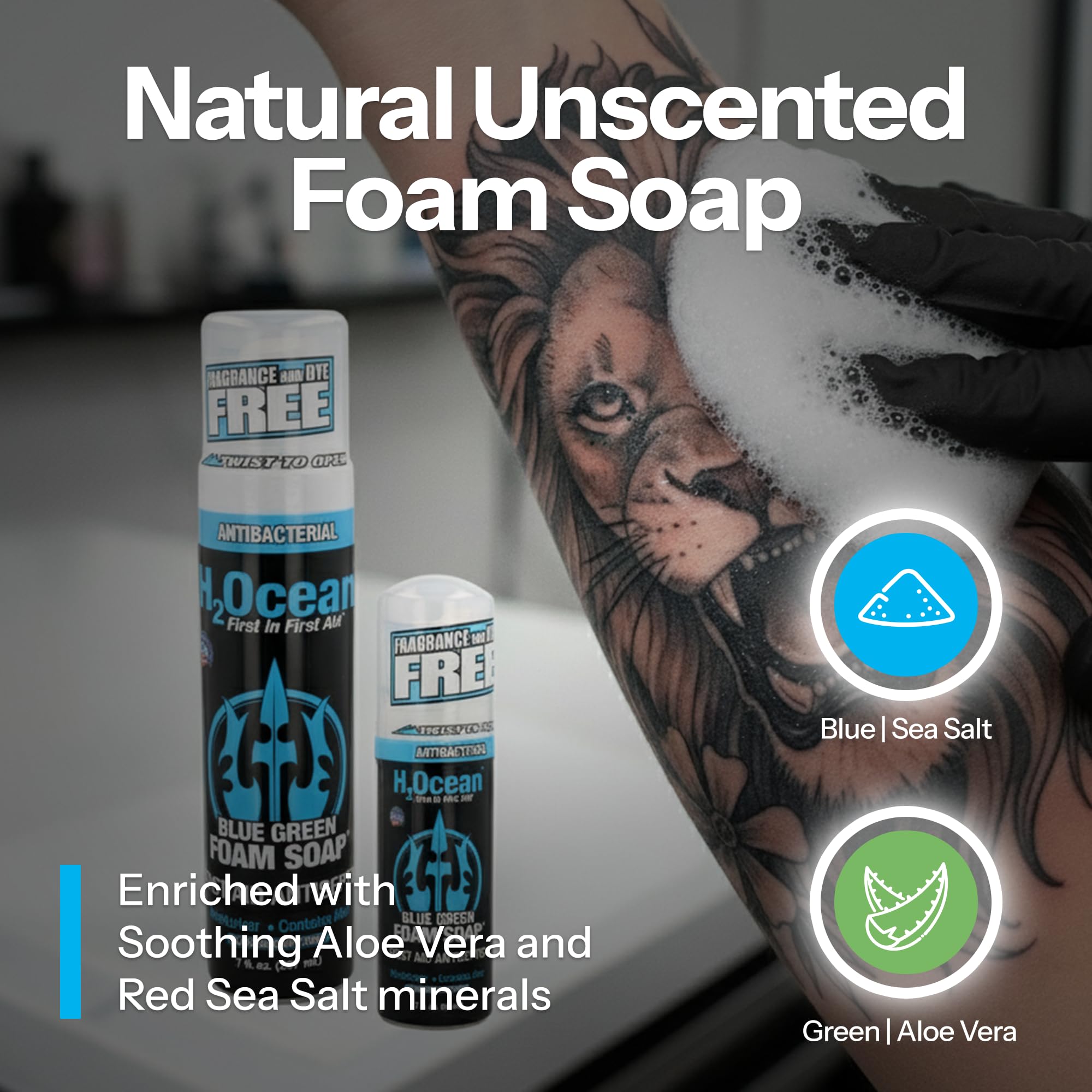 H2Ocean green soap replacement option for skin-friendly cleansing