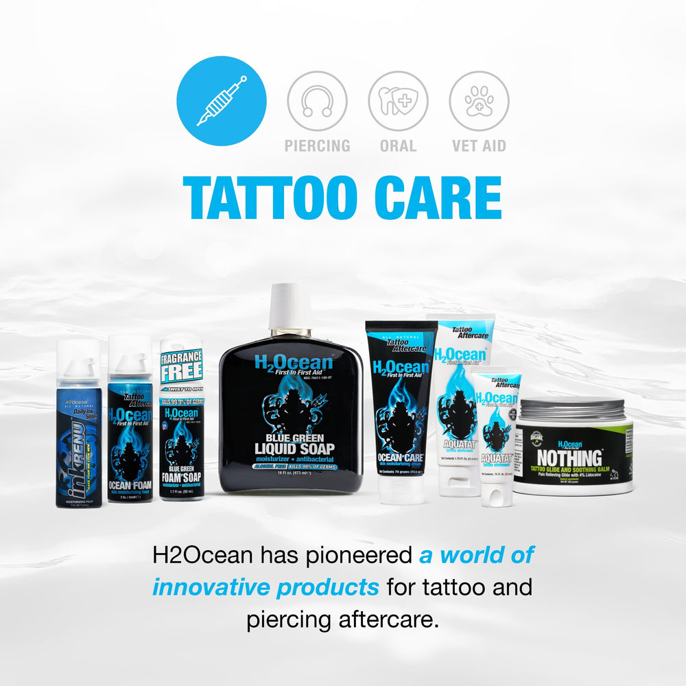 H2Ocean Hecho en EE.UU.: productos de confianza para profesionales del tatuaje.