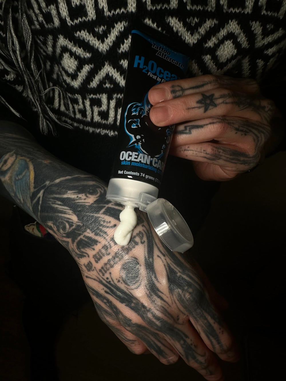 H2Ocean crema tatuaje, hidratación duradera y color vibrante