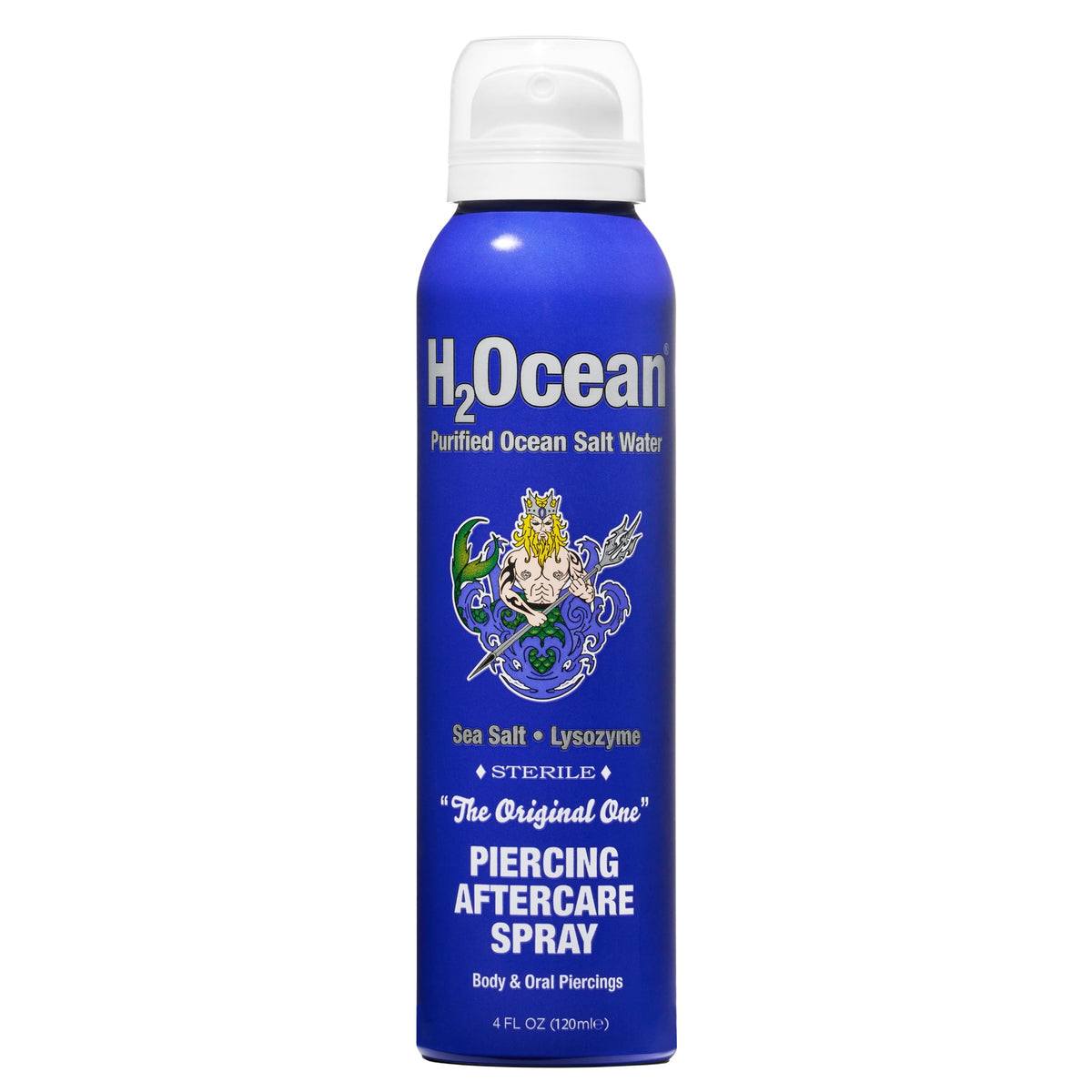 H2Ocean pulverizador para piercings, limpieza suave para zonas sensibles.