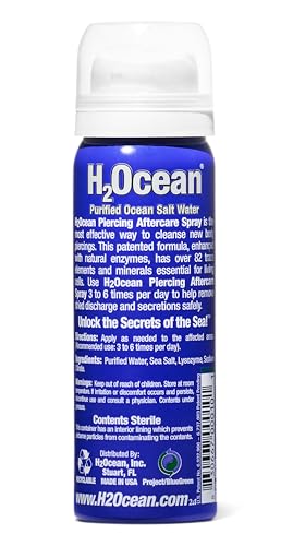 H2Ocean sal marina para mantener entorno equilibrado en piercings.