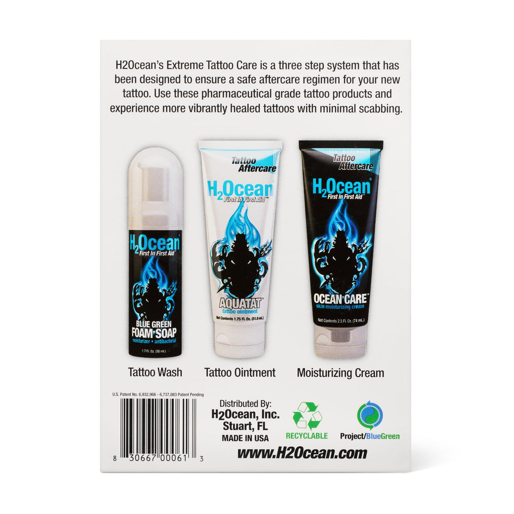 H2Ocean Set tatuaje completo: limpieza, hidratación y protección en un solo kit.