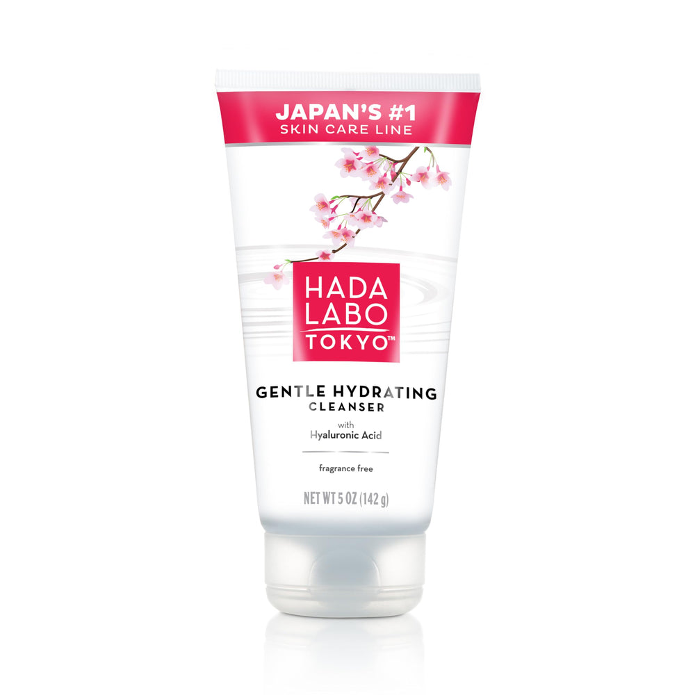 Limpieza suave de Hada Labo Tokyo con espuma hidratante para piel sensible.