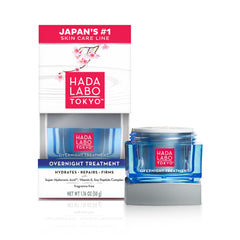 Hada Labo Tokyo Overnight Treatment bottle for deep hydration overnight.