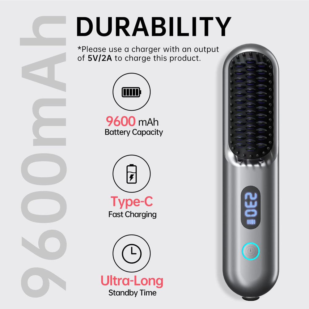 Hahahope bateria recargable de 9600mAh para sesiones prolongadas de peinado