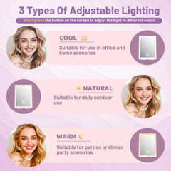 Ajuste de brillo táctil Haikopoon para maquillaje preciso en entornos con poca luz.