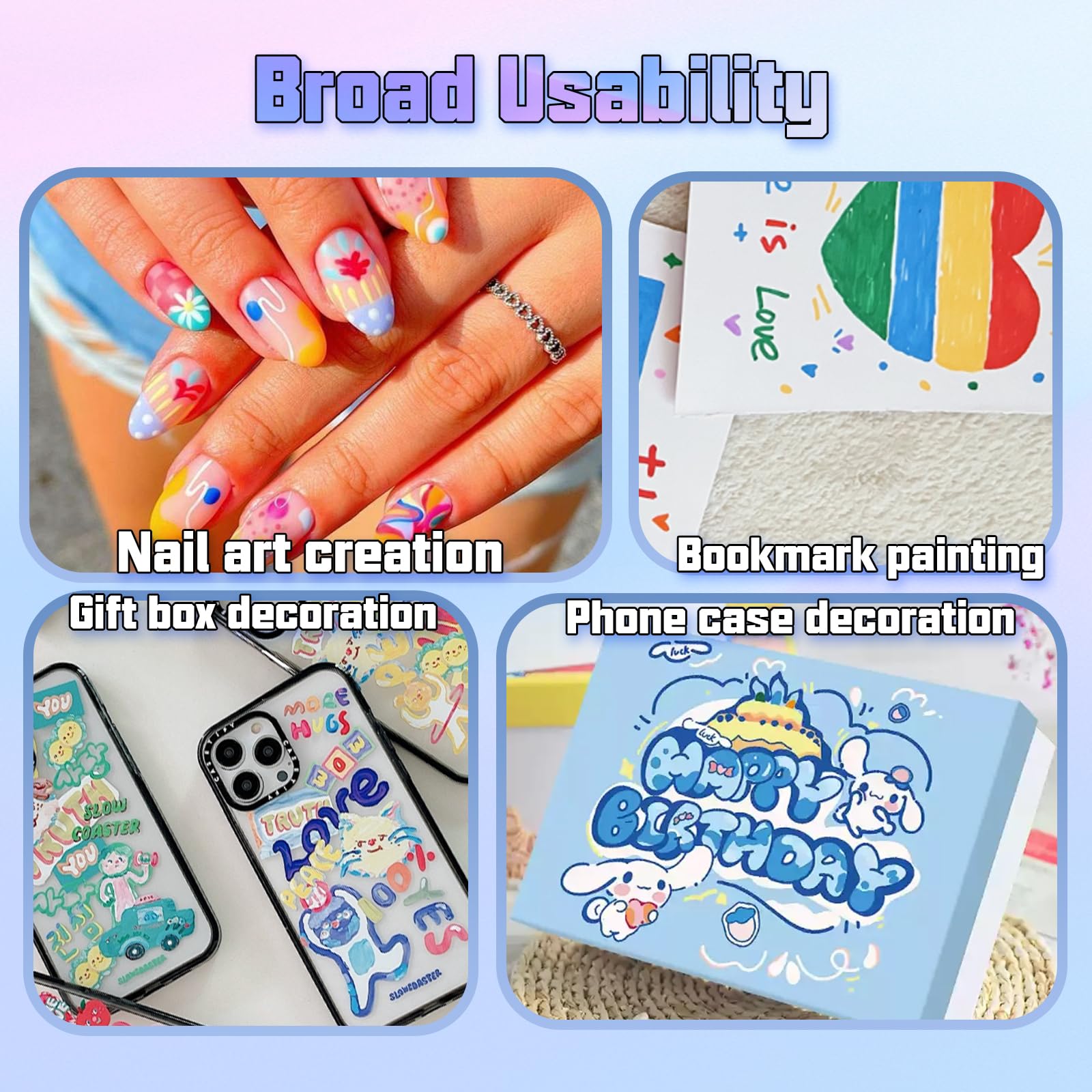 HAIOLORPRO arte en diferentes superficies: uñas, papel, vidrio y más.