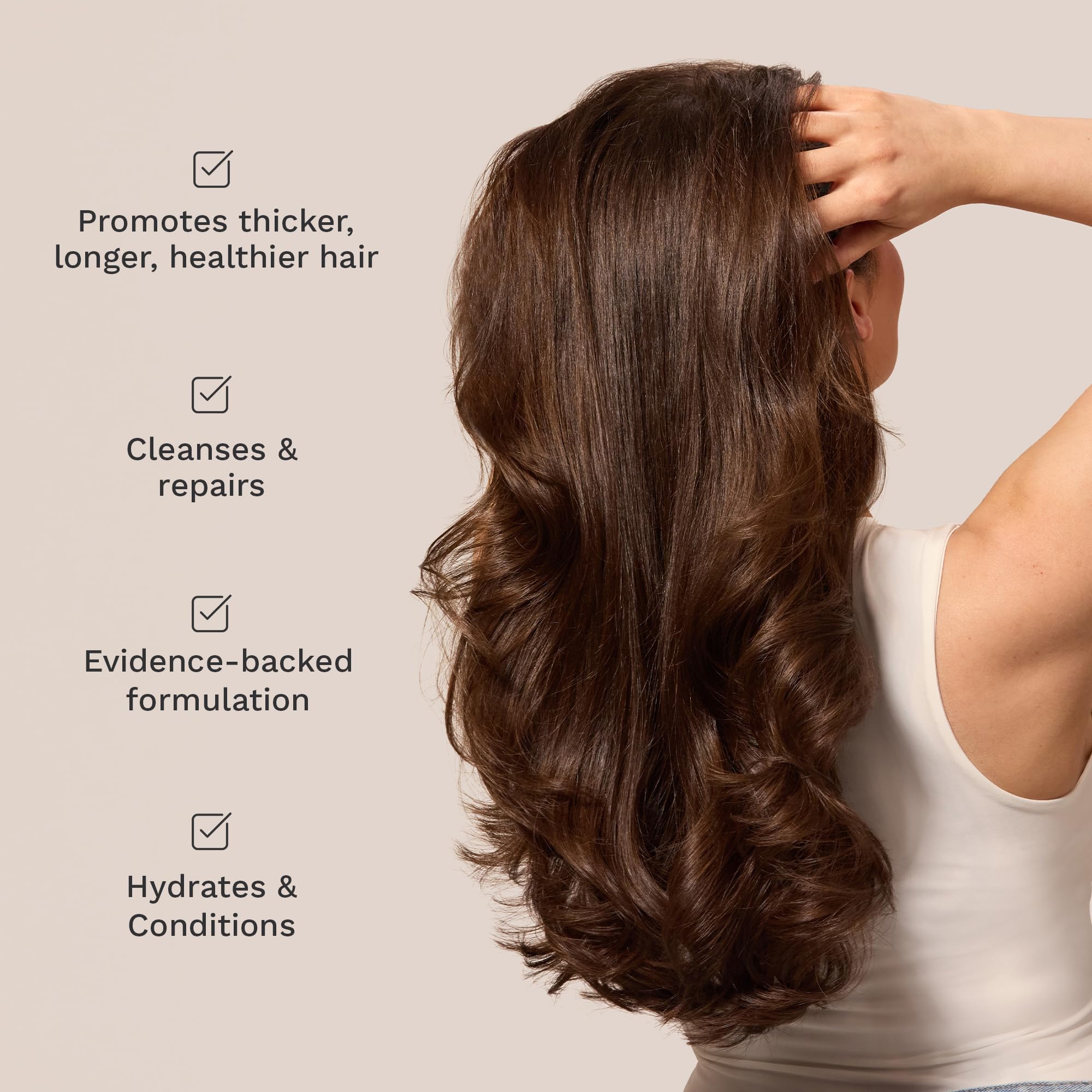 HAIR BURST Detalle de espuma suave, limpieza diaria.