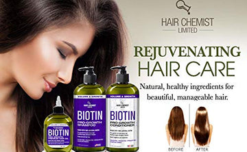 Hair Chemist Biotina Pro-Growth masaje en cuero cabelludo para nutrir