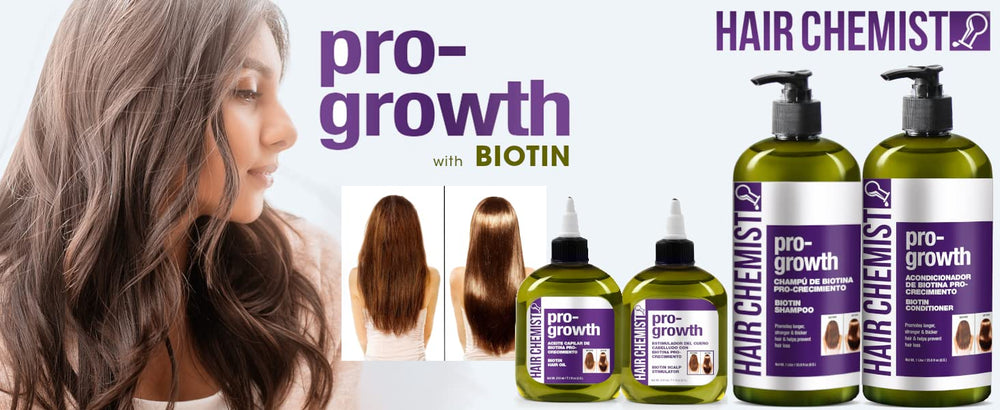 Hair Chemist Biotina Pro-Growth uso diario para cabello resistente