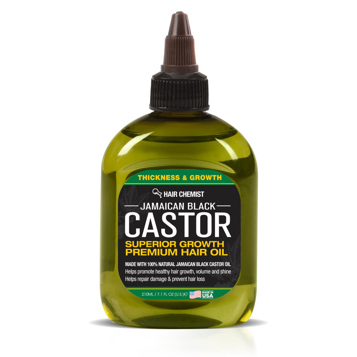 Hair Chemist: botella de aceite castor negro jamaicano 7 oz para crecimiento natural.