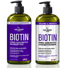 Hair Chemist Pro-Growth Champú, botella vertido, limpieza suave para el cabello.