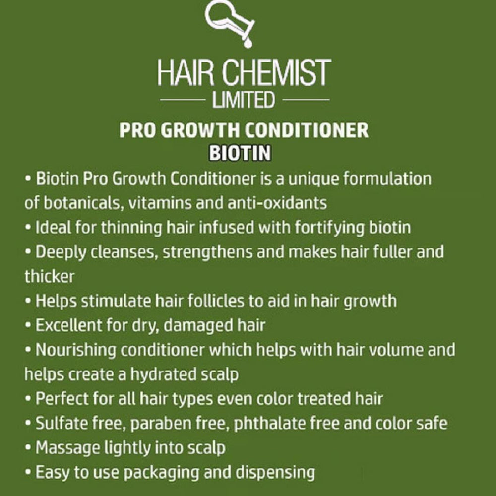 Hair Chemist Pro-Growth Envase libre de sulfatos para cuidado suave.