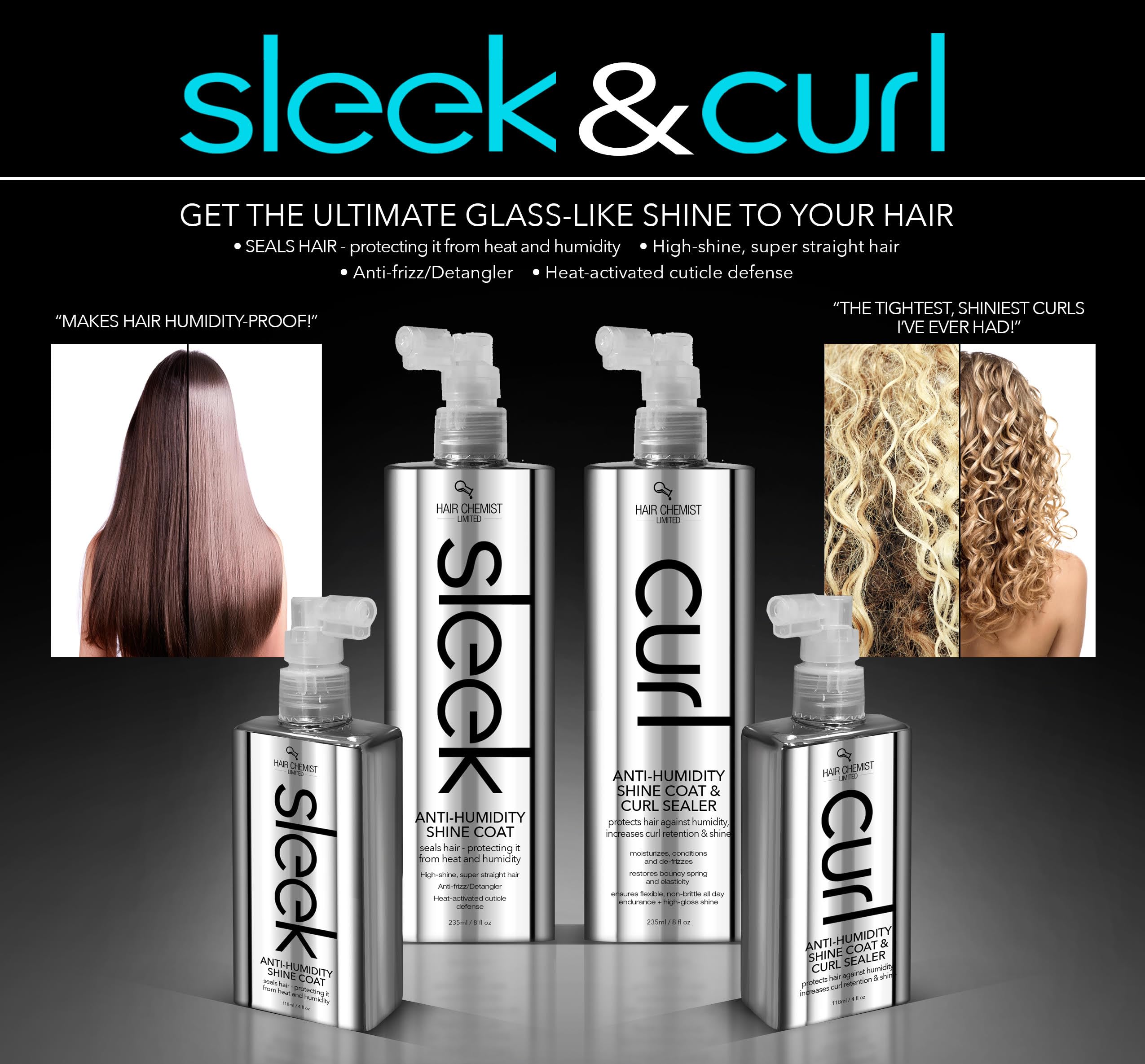 Hair Chemist Sleek aplicación sencilla para brillo duradero.
