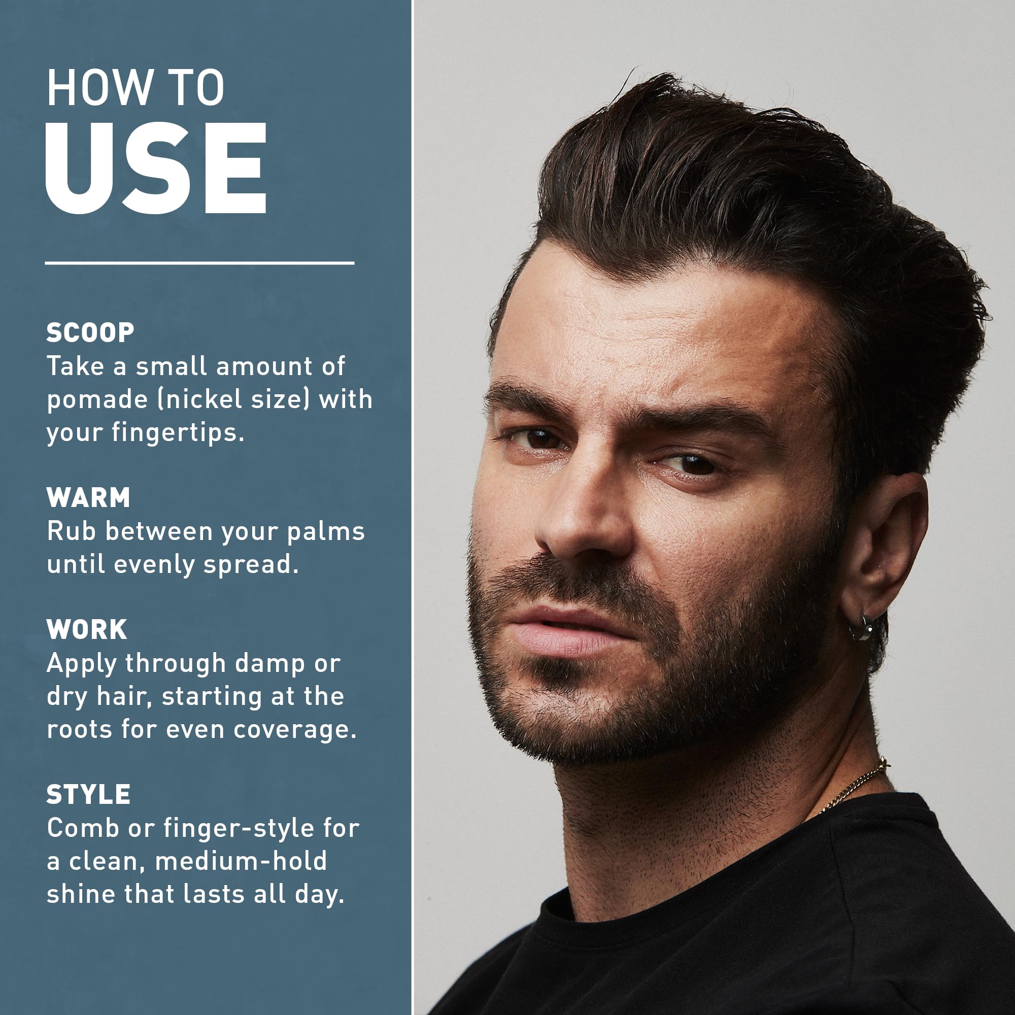 CRVFT Gel Pomade Hair Craft Co.: base soluble en agua facilita el lavado.