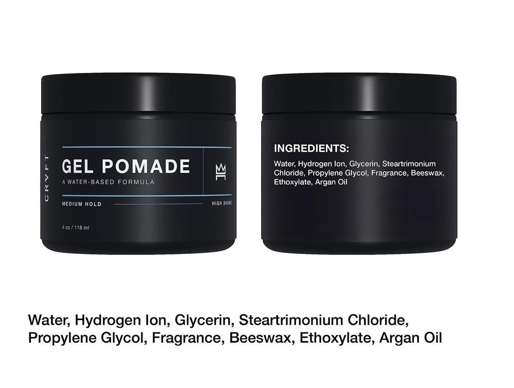 CRVFT Gel Pomade Hair Craft Co.: uso diario para estilo limpio y fácil manejo.