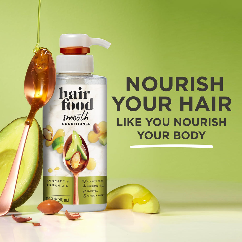 Acondicionador Hair Food ingredientes aguacate argán en primer plano